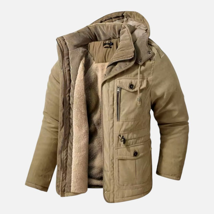 Ariste | Parka à capuche doublée polaire pour homme