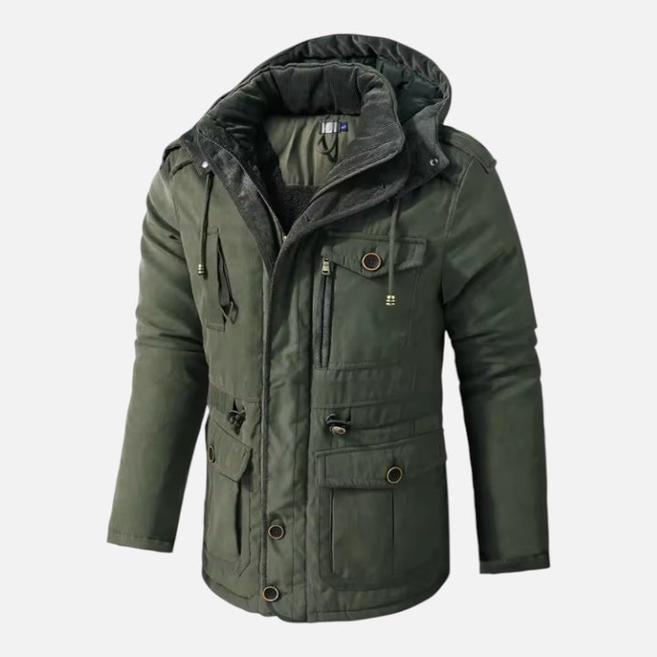 Ariste | Parka à capuche doublée polaire pour homme
