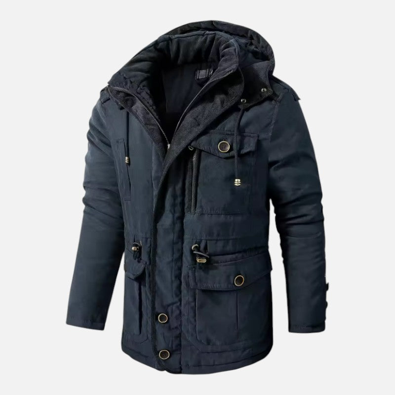 Ariste | Parka à capuche doublée polaire pour homme