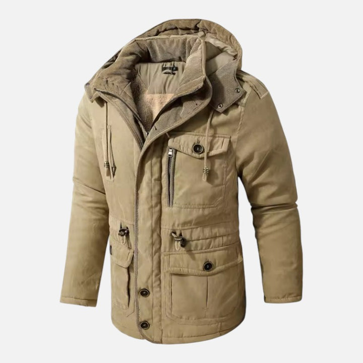Ariste | Parka à capuche doublée polaire pour homme