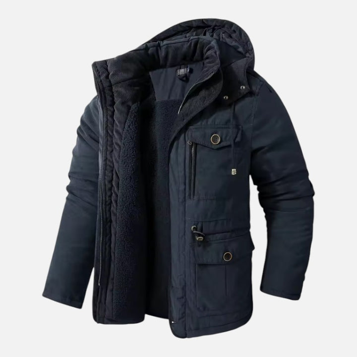 Ariste | Parka à capuche doublée polaire pour homme
