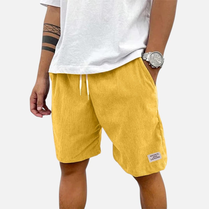 Ariste | Short décontracté en velours côtelé à taille élastique pour homme