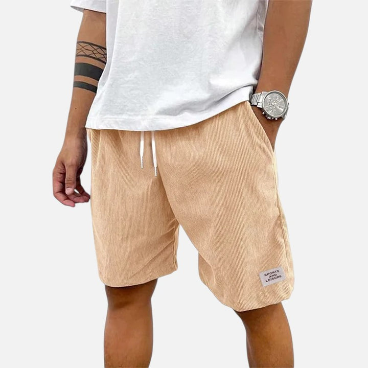 Ariste | Short décontracté en velours côtelé à taille élastique pour homme