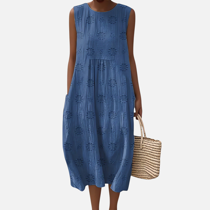 Ariste | Robe Élégante en Coton Sans Manches avec Poches