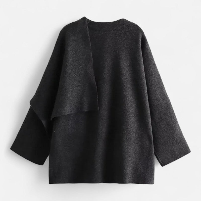 Ariste | Manteau d'hiver asymétrique en peluche pour femme