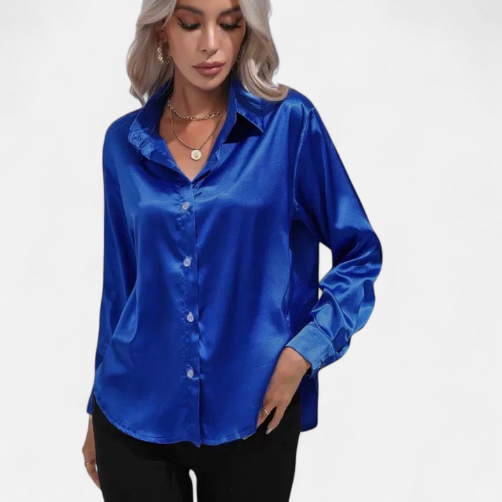 Ariste | Chemisier en satin élégant et décontracté pour femme