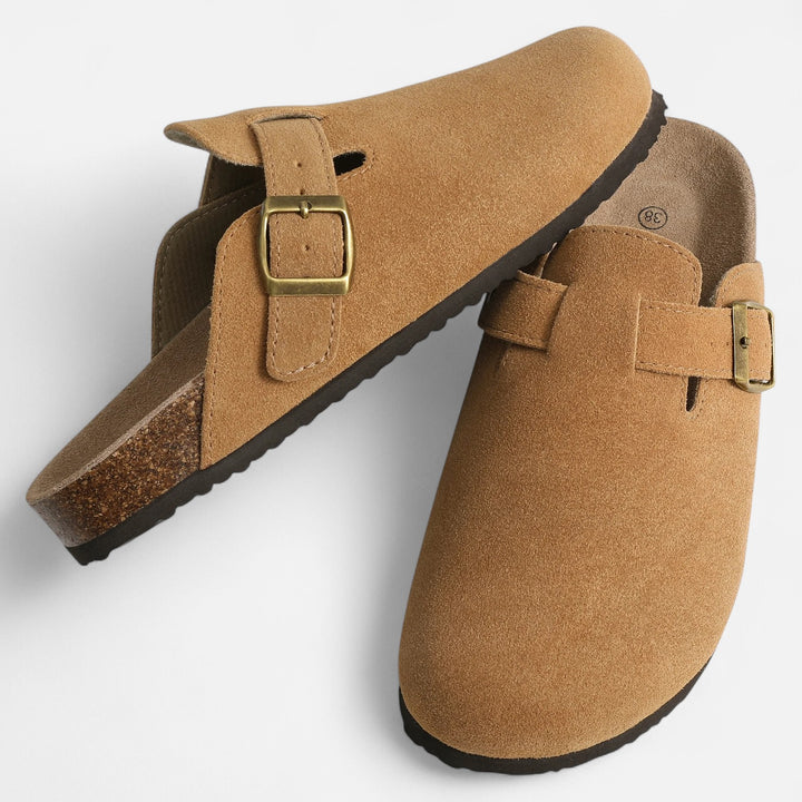 Ariste | Chaussons classiques antidérapants en daim pour femme