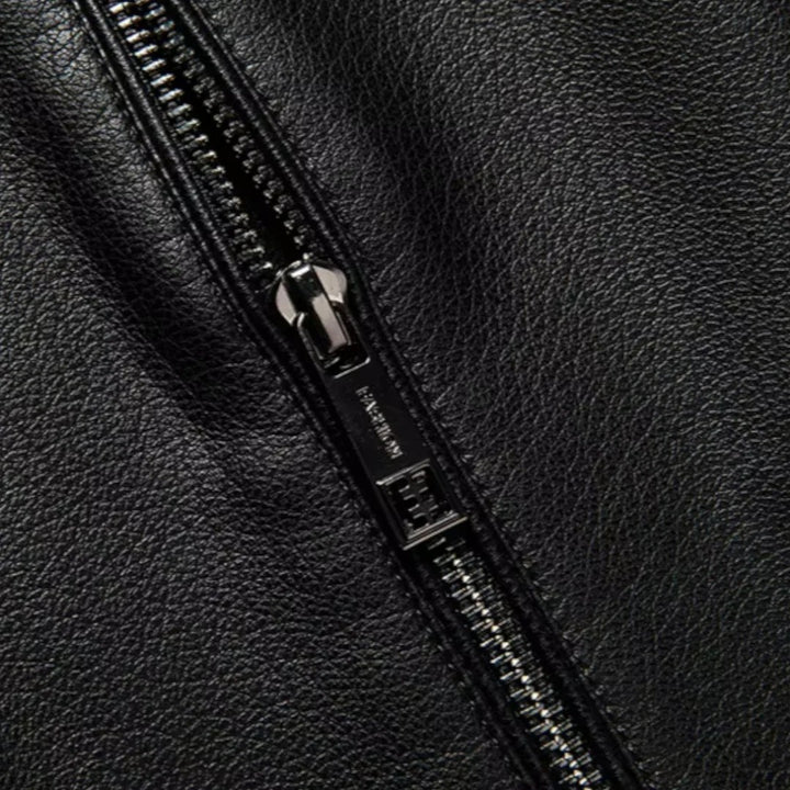 Ariste | Veste en cuir de mouton haut de gamme avec col montant