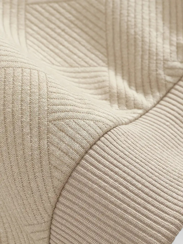 Ariste | Sweat-shirt décontracté à col zippé et rayures pour homme