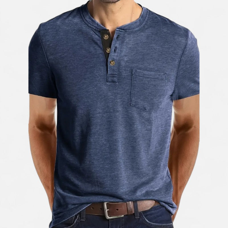 Ariste | T-shirt col tunisien pour homme