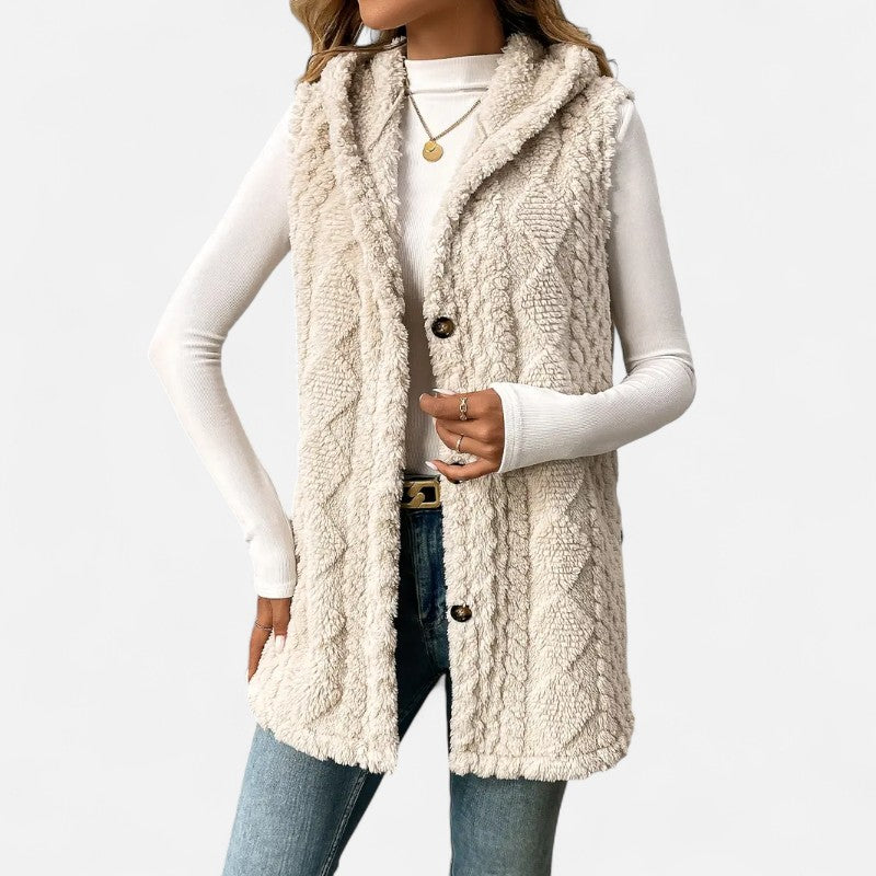 Ariste | Gilet sans manches élégant pour femme en peluche