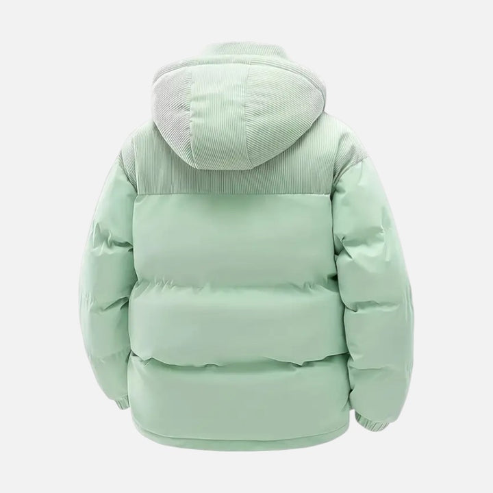 Ariste | Veste détachable à capuche et blocs de couleur chaude
