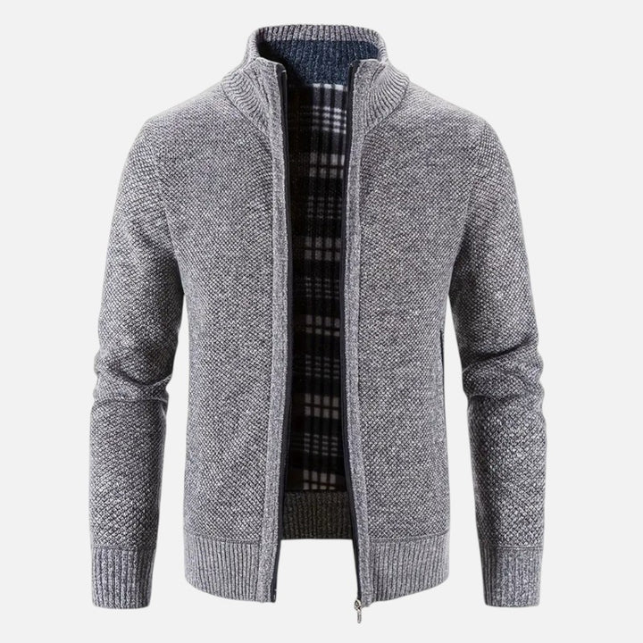 Ariste | Pull-over en tricot à col montant et fermeture éclair pour homme