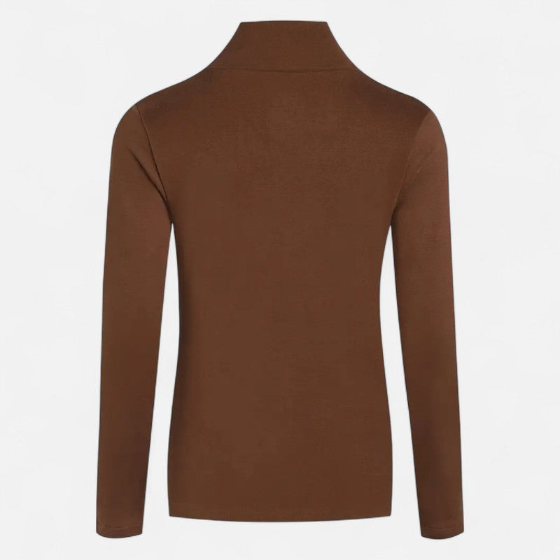 Ariste | Haut Femme à Col Haut Croisé – Style Élégant & Confort Thermique