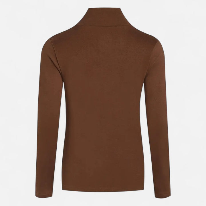 Ariste | Haut Femme à Col Haut Croisé – Style Élégant & Confort Thermique