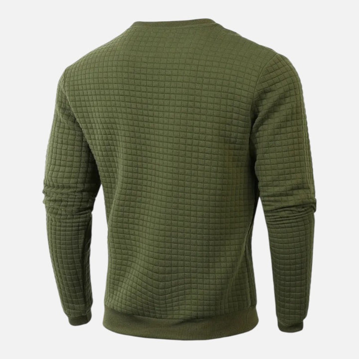 Ariste | Pull à manches longues à carreaux bohèmes pour homme