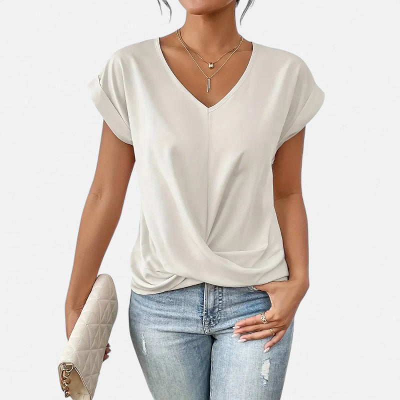 Ariste | T-shirt drapé élégant pour femmes