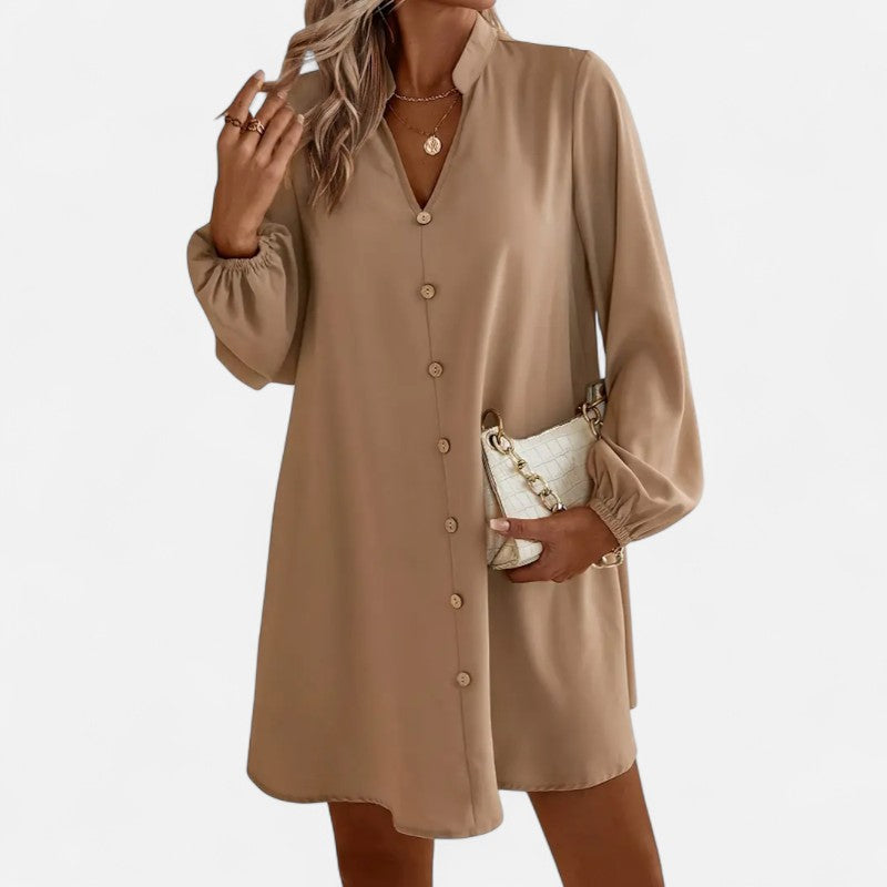 Ariste | Robe chemise fluide boutonnée pour femme