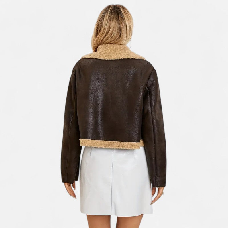 Ariste | Veste courte en fausse fourrure pour femme