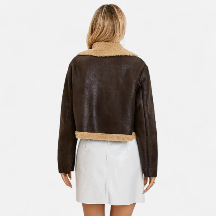 Ariste | Veste courte en fausse fourrure pour femme