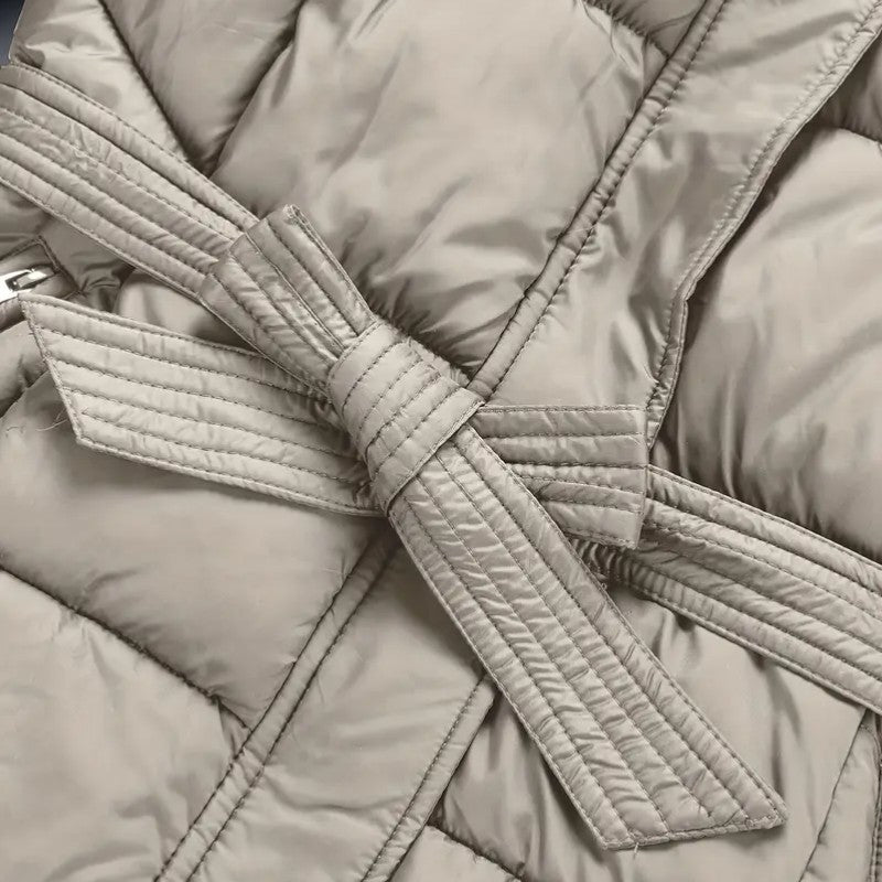 Ariste | Manteau d'hiver mi-long pour femme avec capuche en fausse fourrure