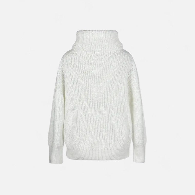 Ariste | Pull Femme à Col Haut Décontracté – Boutons Décoratifs