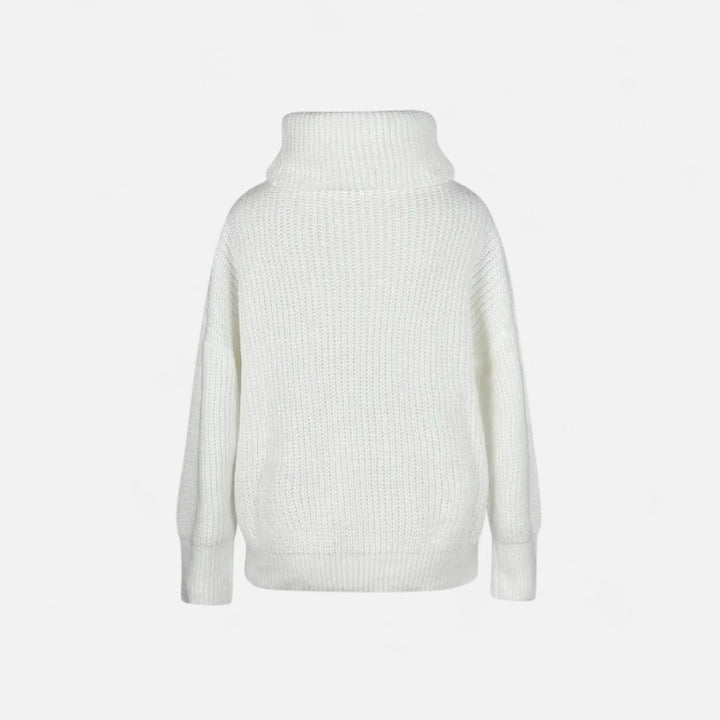 Ariste | Pull Femme à Col Haut Décontracté – Boutons Décoratifs