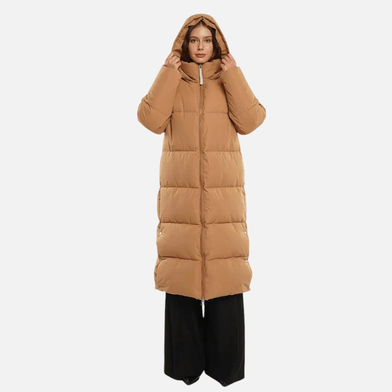 Ariste | Doudoune longue imperméable avec double zip pour femme