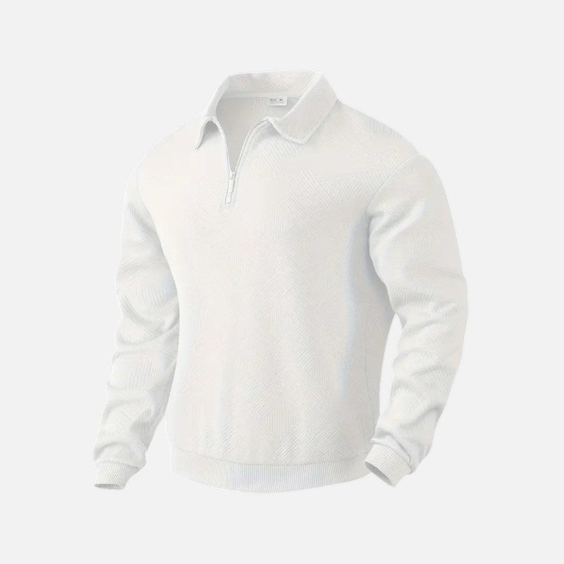 Ariste | Sweat-shirt décontracté à col zippé et rayures pour homme