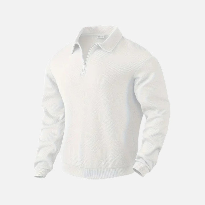 Ariste | Sweat-shirt décontracté à col zippé et rayures pour homme