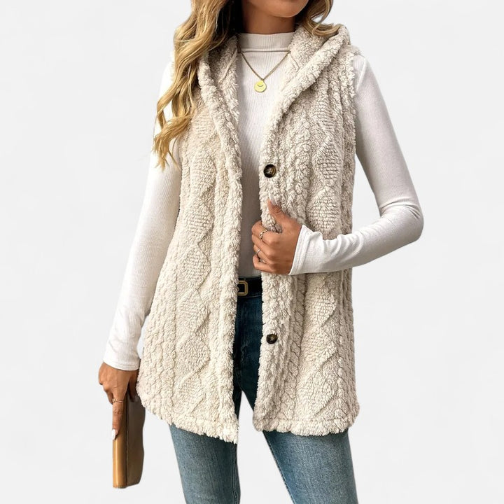 Ariste | Gilet sans manches élégant pour femme en peluche