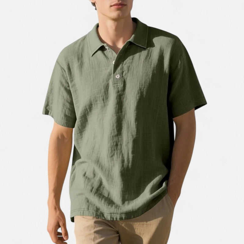 Ariste | Chemise-polo en lin – Homme