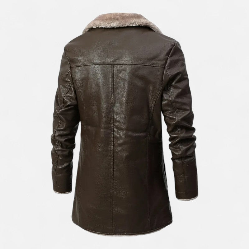 Ariste | Veste en PU avec col velours pour homme