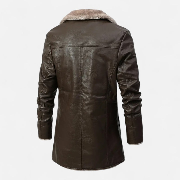 Ariste | Veste en PU avec col velours pour homme