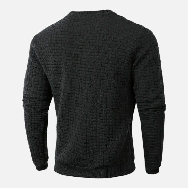 Ariste | Pull à manches longues à carreaux bohèmes pour homme