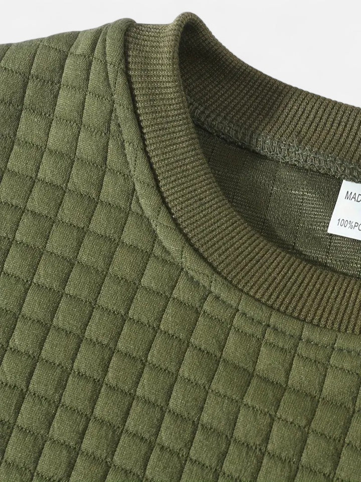 Ariste | Pull à manches longues à carreaux bohèmes pour homme
