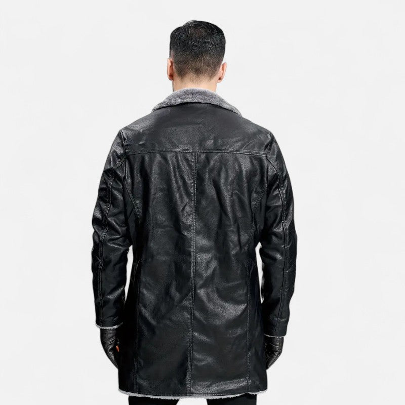 Ariste | Veste en PU avec col velours pour homme
