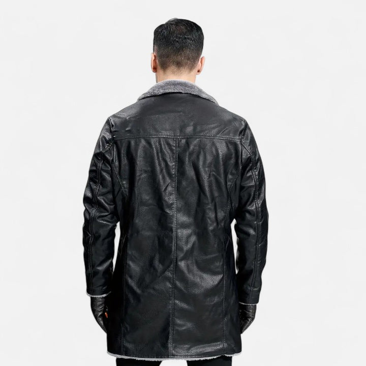 Ariste | Veste en PU avec col velours pour homme