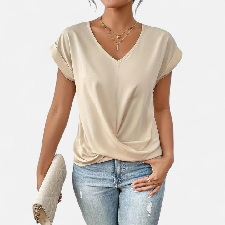 Ariste | T-shirt drapé élégant pour femmes