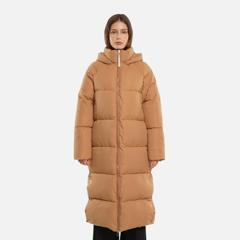 Ariste | Doudoune longue imperméable avec double zip pour femme