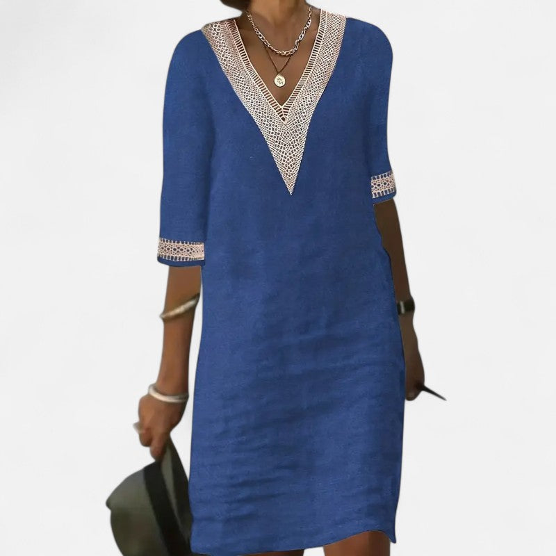 Ariste | Robe d'été à col V en dentelle pour femme