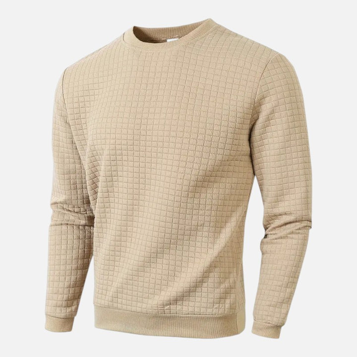 Ariste | Pull à manches longues à carreaux bohèmes pour homme