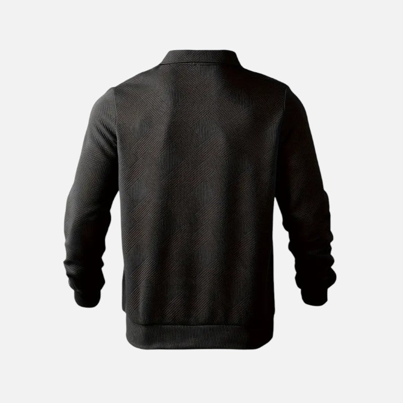 Ariste | Sweat-shirt décontracté à col zippé et rayures pour homme