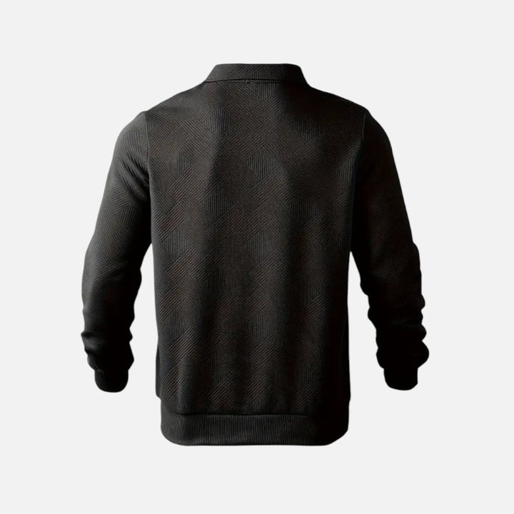 Ariste | Sweat-shirt décontracté à col zippé et rayures pour homme
