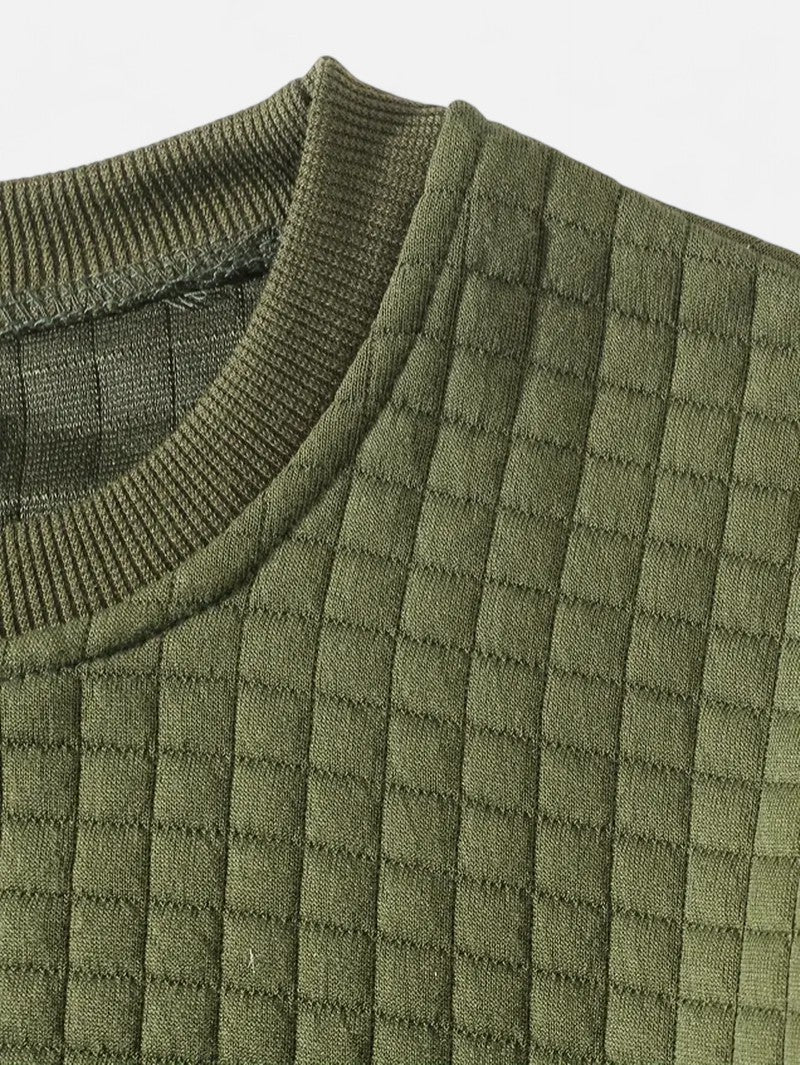 Ariste | Pull à manches longues à carreaux bohèmes pour homme