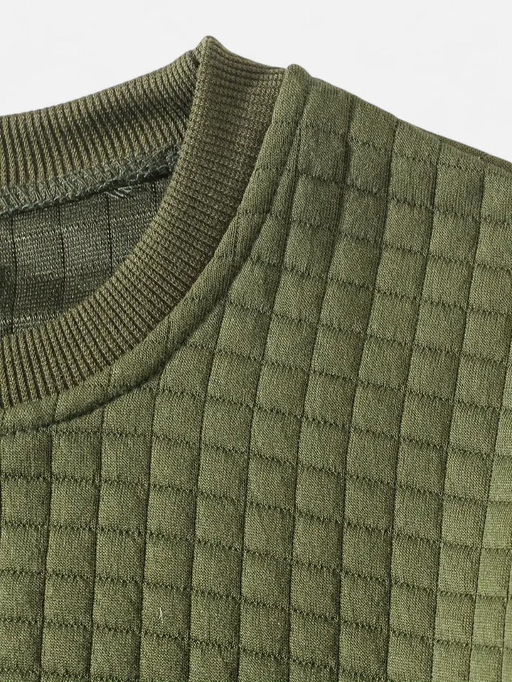 Ariste | Pull à manches longues à carreaux bohèmes pour homme