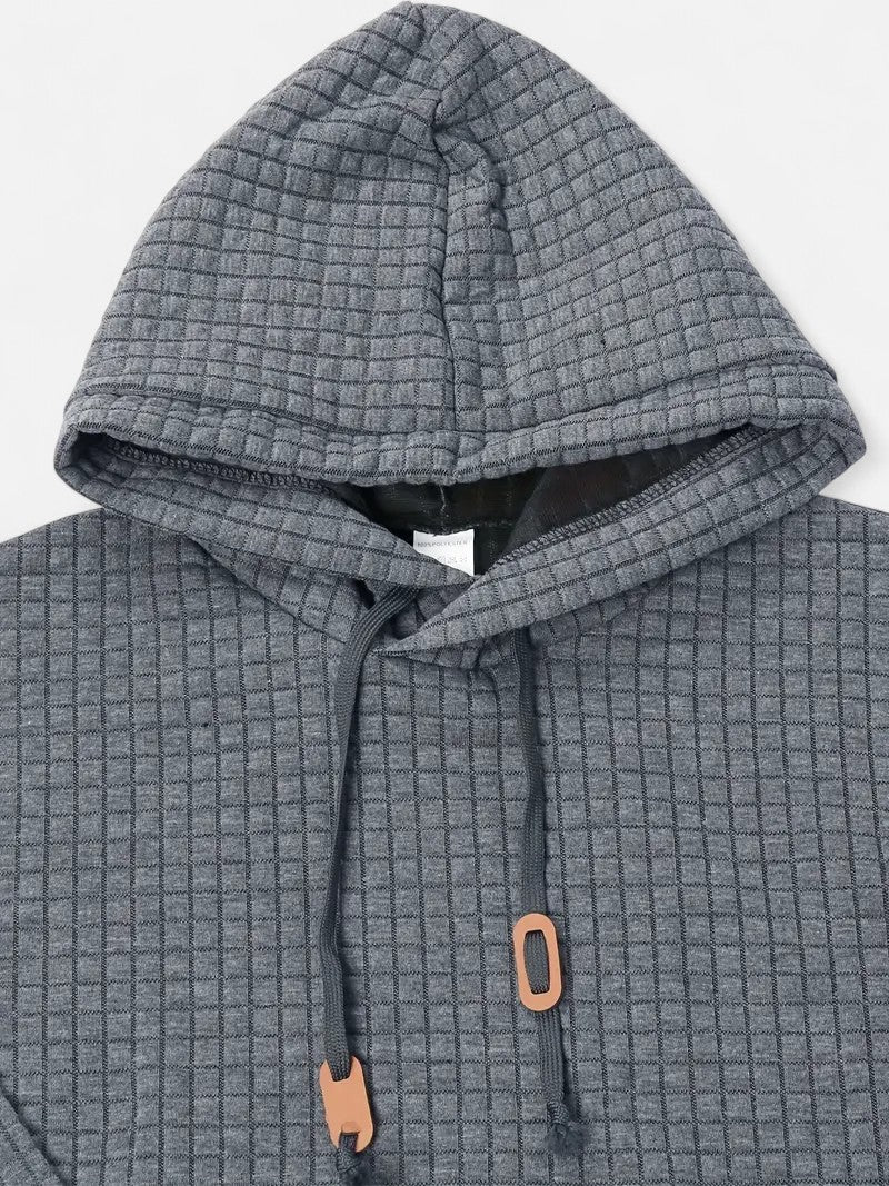 Ariste | Sweat à capuche à manches longues à carreaux bohèmes pour homme