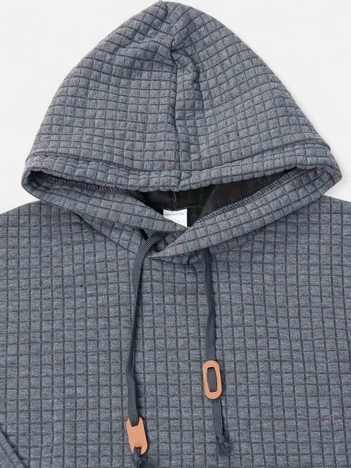 Ariste | Sweat à capuche à manches longues à carreaux bohèmes pour homme