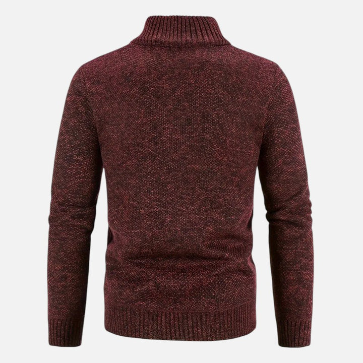 Ariste | Pull-over en tricot à col montant et fermeture éclair pour homme