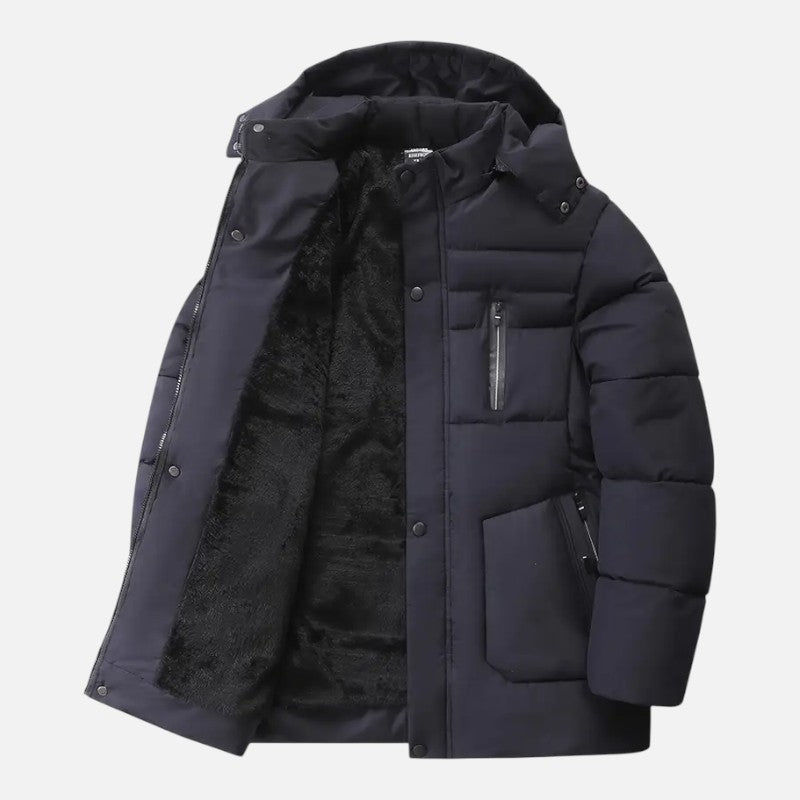 Ariste | Manteau d’hiver pour homme avec capuche amovible